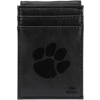 Black Clemson Tigers Personalized Front Pocket Wallet
