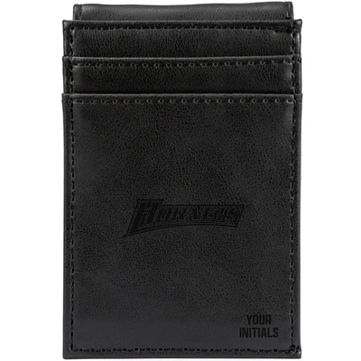 Black Delaware State Hornets Personalized Front Pocket Wallet