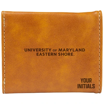 Brown Maryland Eastern Shore Hawks Personalized Trifold Wallet