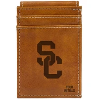 Brown USC Trojans Personalized Front Pocket Wallet
