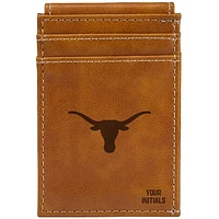 Brown Texas Longhorns Personalized Front Pocket Wallet