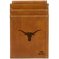Brown Texas Longhorns Personalized Front Pocket Wallet