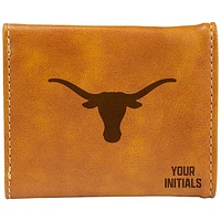 Brown Texas Longhorns Personalized Trifold Wallet