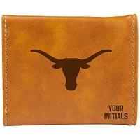Brown Texas Longhorns Personalized Trifold Wallet