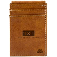 Brown Texas Southern Tigers Personalized Front Pocket Wallet