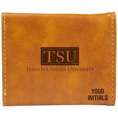Brown Texas Southern Tigers Personalized Trifold Wallet