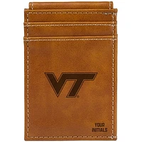 Brown Virginia Tech Hokies Personalized Front Pocket Wallet
