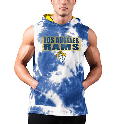 Men's MSX by Michael Strahan Royal Los Angeles Rams Resistance Sleeveless Pullover Hoodie