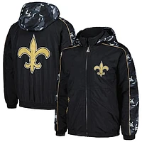 Men's Starter Black New Orleans Saints Thursday Night Gridiron Full-Zip Hoodie