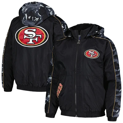 Men's Starter Black San Francisco 49ers Thursday Night Gridiron Full-Zip Hoodie