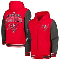 Men's G-III Sports by Carl Banks Red/Pewter Tampa Bay Buccaneers Player Option Full-Zip Hoodie