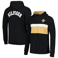 Men's Tommy Hilfiger  Black New Orleans Saints Morgan Long Sleeve Hoodie T-Shirt