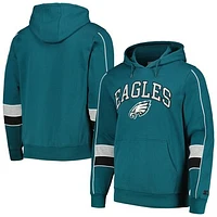 Men's Starter Green Philadelphia Eagles Captain Pullover Hoodie