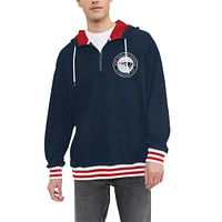 Men's Tommy Hilfiger Navy New England Patriots Aaron Quarter-Zip Hoodie