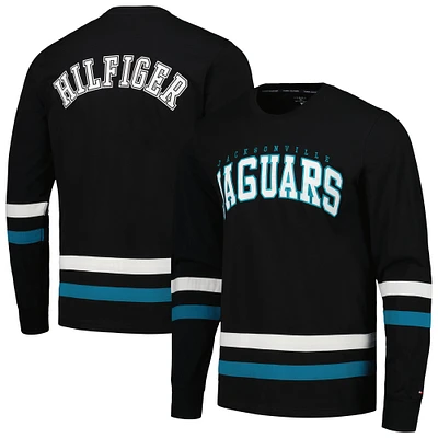 Men's Tommy Hilfiger Black/Teal Jacksonville Jaguars Nolan Long Sleeve T-Shirt