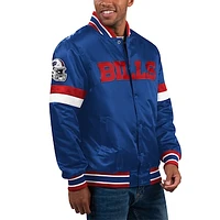 Men's Starter Royal Buffalo Bills Home Game Satin Full-Snap Varsity Jacket