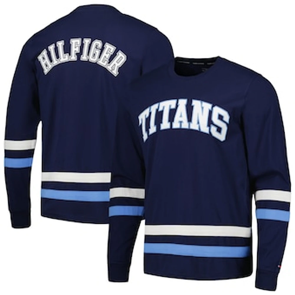 Men's Tommy Hilfiger Navy/Light Blue Tennessee Titans Nolan Long Sleeve T-Shirt