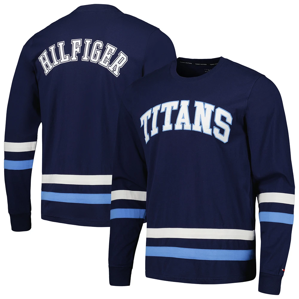 Men's Tommy Hilfiger Navy/Light Blue Tennessee Titans Nolan Long Sleeve T-Shirt