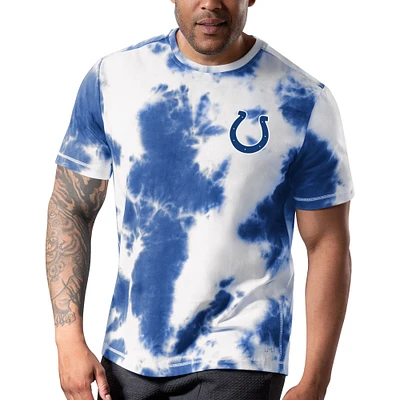 Men's MSX by Michael Strahan Royal Indianapolis Colts Freestyle Tie-Dye T-Shirt