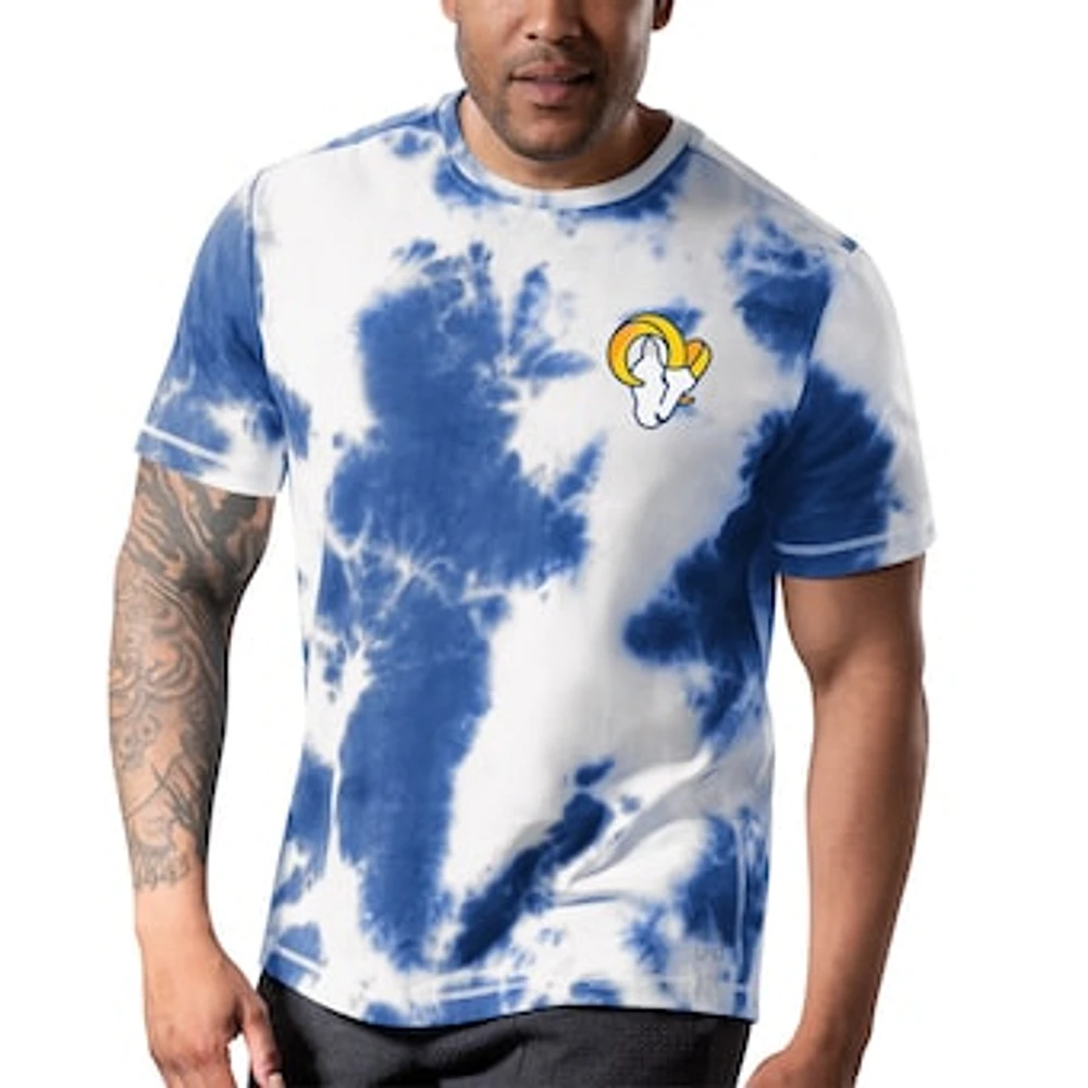 Men's MSX by Michael Strahan Royal Los Angeles Rams Freestyle Tie-Dye T-Shirt