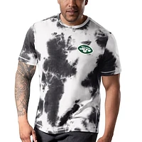 Men's MSX by Michael Strahan Black New York Jets Freestyle Tie-Dye T-Shirt