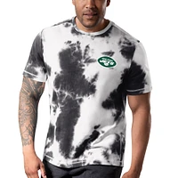 Men's MSX by Michael Strahan Black New York Jets Freestyle Tie-Dye T-Shirt