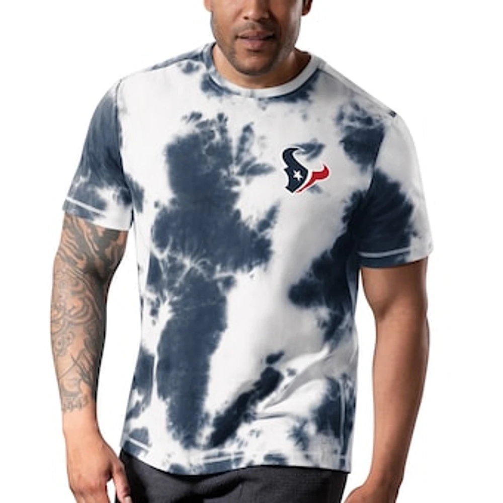 Men's MSX by Michael Strahan Navy Houston Texans Freestyle Tie-Dye T-Shirt