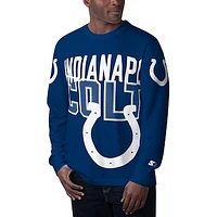 Men's Starter Royal Indianapolis Colts Clutch Hit Long Sleeve T-Shirt