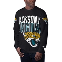 Men's Starter Black Jacksonville Jaguars Clutch Hit Long Sleeve T-Shirt