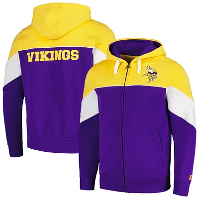 Men's Starter Purple/Gold Minnesota Vikings Running Back Full-Zip Hoodie