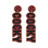 South Carolina Gamecocks Beaded Earrings