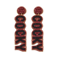South Carolina Gamecocks Beaded Earrings
