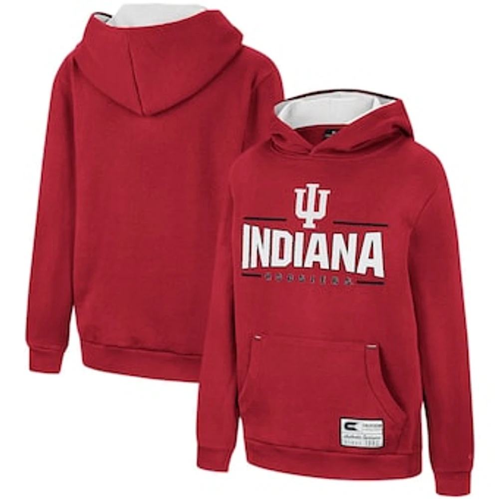 Youth Colosseum Crimson Indiana Hoosiers Lead Guitarists Pullover Hoodie