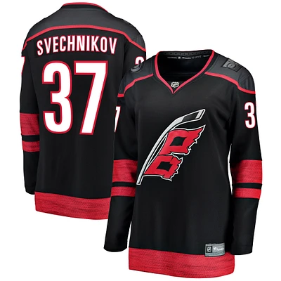 Women's Fanatics Andrei Svechnikov Black Carolina Hurricanes Home Breakaway Player Jersey