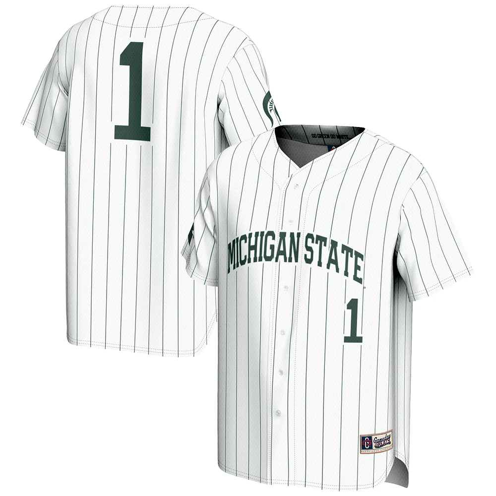 Unisex GameDay Greats #1 White Michigan State Spartans Lightweight Baseball Jersey