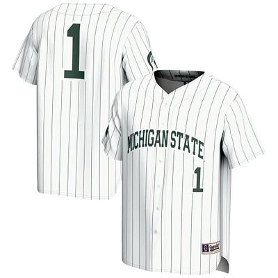Unisex GameDay Greats #1 White Michigan State Spartans Lightweight Baseball Jersey