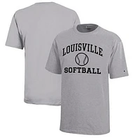 Youth Champion Louisville Cardinals Icon Logo Softball T-Shirt