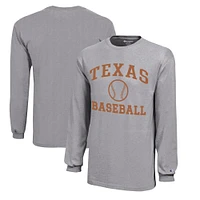 Youth Champion Texas Longhorns Icon Logo Long Sleeve Baseball T-Shirt