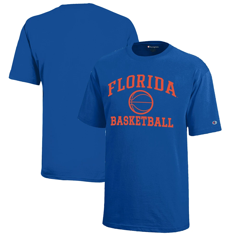Youth Champion Royal Florida Gators Icon Logo Basketball T-Shirt