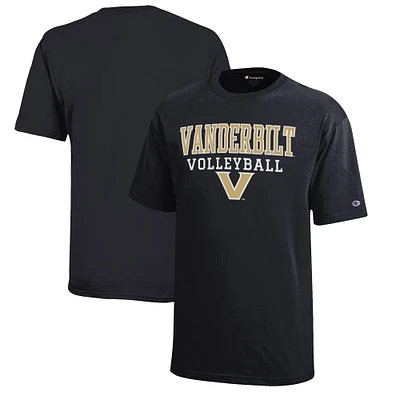 Youth Champion Vanderbilt Commodores Stacked Logo Volleyball T-Shirt