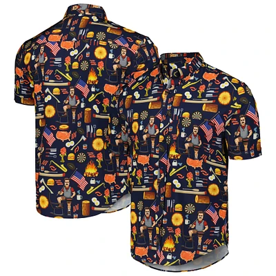 Unisex RSVLTS Navy Parks and Recreation Ron Swanson's Shirt of Greatness KUNUFLEX Button-Down