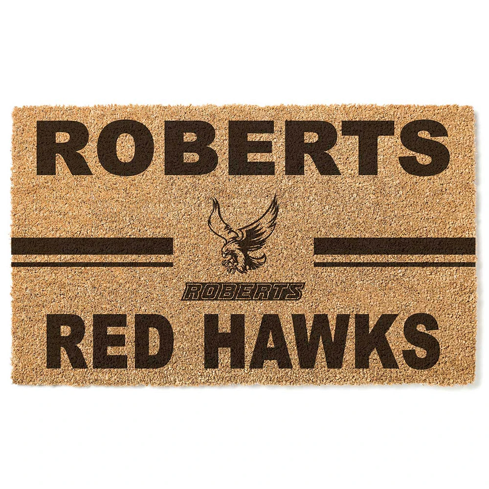 Roberts Wesleyan Redhawks 18" x 30" Team Logo Doormat