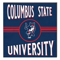 Columbus State Cougars 10" x 10" Retro Team Sign