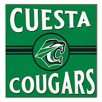 Cuesta College Cougars 10" x 10" Retro Team Sign