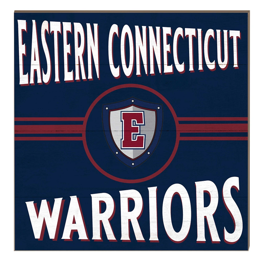 Eastern Connecticut State Warriors 10" x 10" Retro Team Sign