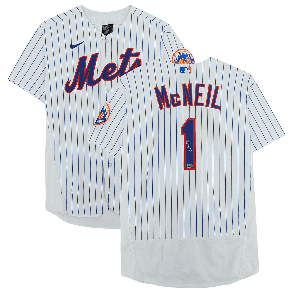 Jeff McNeil New York Mets Autographed White Nike Authentic Jersey