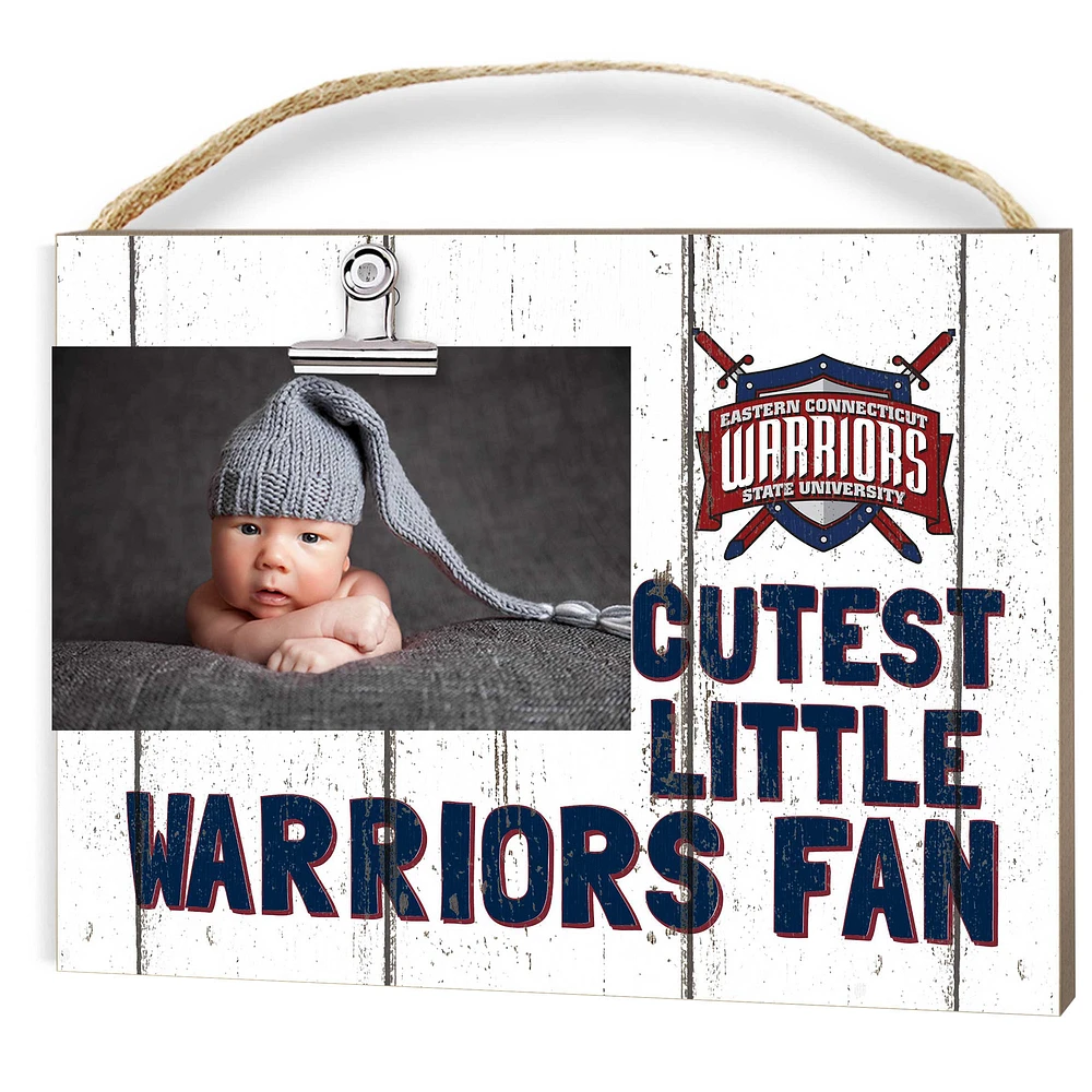 Eastern Connecticut State Warriors 8" x 10" Cutest Little Fan Weathered Team Logo Clip Photo Frame