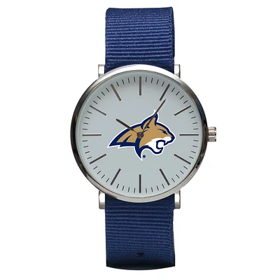 Navy Montana State Bobcats Stitch Nylon Strap Watch