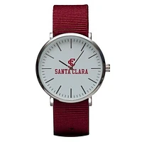 Maroon Santa Clara Broncos Stitch Nylon Strap Watch