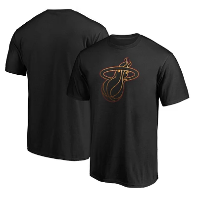 Men's  Black Miami Heat Hardwood T-Shirt